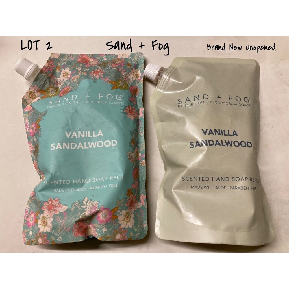 Sand + Fog Vanilla Sandalwood Scented Hand Soap Refill 34 Fl Oz X 2 Brand New